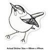 Azeeda 4 x 'Wren' White Premium Vinyl Decal Stickers –