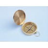 Hampton Nautical Solid Brass Gentlemen's Compass with Rosewood Box, 4",