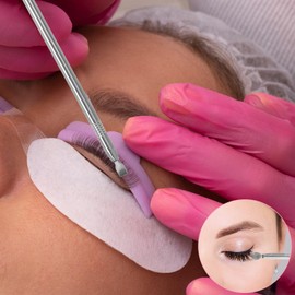 2 in 1 Lash Lift Tool Kit,2 Pieces Stainless Steel Lash Lift and Tint Kit Professional Lash Lift Supplies Metal Lash Lift Rods Eyelash Separator Tool with Separating Comb (Gold & Silver)