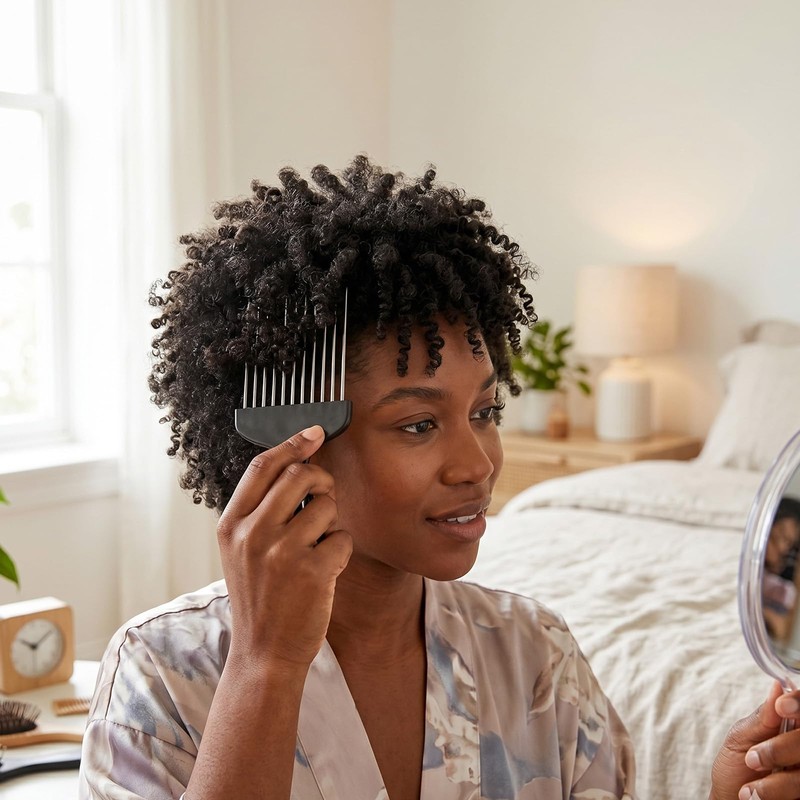 4 PCS Afro Comb Metal Metal Hair Pick, Afro Pick