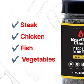 Brazilian Flame Parrilla Seasoning - Parrilla Chimichurri - 15.9 oz