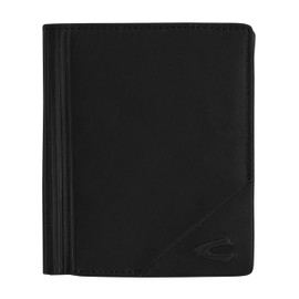 camel active Taiga Men's RFID Portrait Leather Wallet, black, 004213