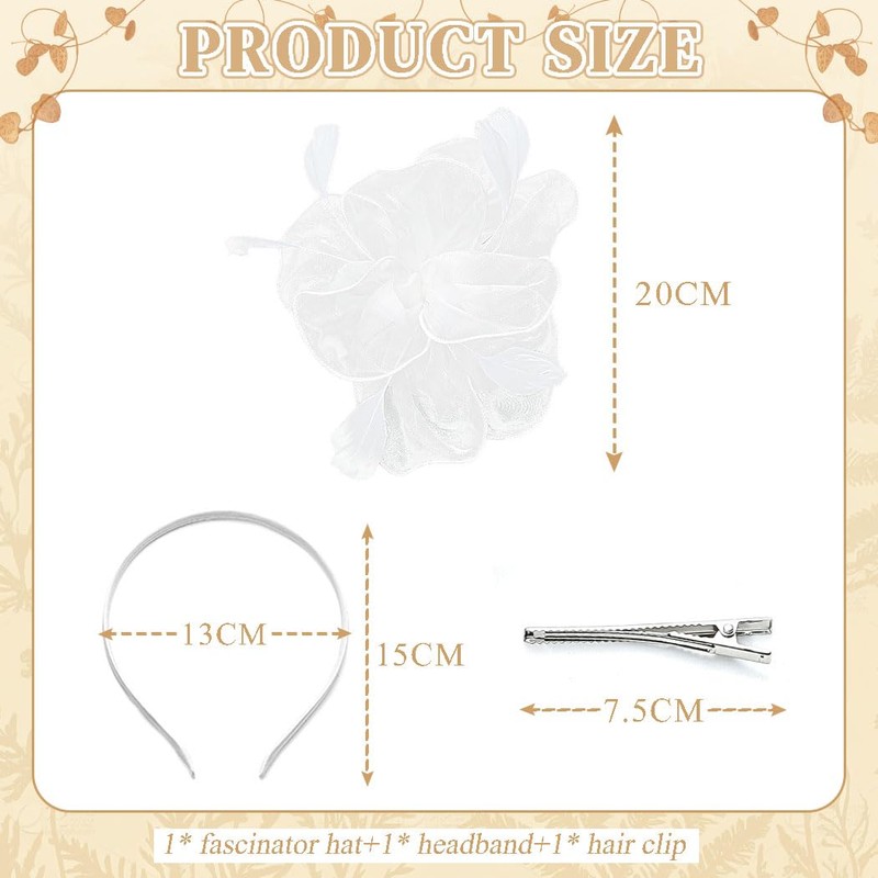 Flayem Fascinator Hats for Women White Pillbox Hat with Veil