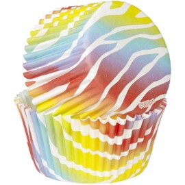 Wilton 415-2125 75 Pieces Zebra Brights Standard Baking Cup, Multicolour
