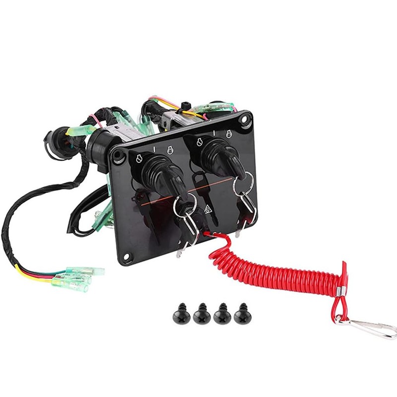 Dual Twin Engine Key Switch Panel Compatible with Yamaha Outboard