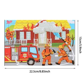 6 Puzzles Wooden Jigsaw Puzzles Set for Kids Age 4-8 Year Old 30 Piece Colorful Wooden Puzzles for Toddler Children Learning Educational Puzzles Toys for Boys and Girls (Car + Letters)