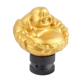 Temzzer Gear Shifter Knob Unique Weighted Car Shifter Handle Resin Shift Stick Head for Most Manual Automatic Vehicles (Gold)