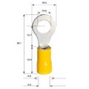 WeltiesSmartTools 10 Insulated Ring Cable Lugs M12 Yellow Insulated Crimp