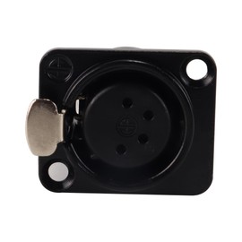 Enwye 4 XLR 4 Pin Female Panel Mount Sockets Suitable for Recording Studios, Mixers, Sound Systems etc