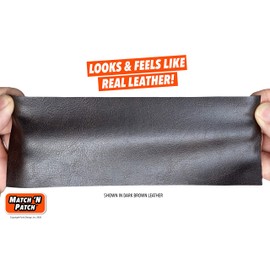 MATCH 'N PATCH Realistic Leather Repair Tape - Durable, Easy-to-Apply, Professional Grade, Versatile Use, Designed in North Carolina for Furniture Restoration, & Home Decor - Dark Brown, 3 in x 72 in
