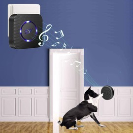 EverNary Dog Door Bell, Dog Doorbells for Potty Training, Wireless Dog Bells for Door to Go Outside, Door Bell for Dogs to Go Potty (1 Receiver and 1 Transmitter)