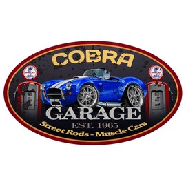 Shelby Cobra SC427 Garage Sign Wall Art Graphic Decal Sticker (3 Ft) (2 Ft)