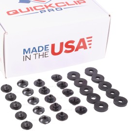 Black Chicago Screws 4, 10 or 20 Pack Kit - 1/8 Inch by QuickClip Pro, Thru-Hole Machine Screw Fasteners with Rubber Washers for Kydex Leather Holster Sheath Crafting .125" Bulk Premium USA (10)
