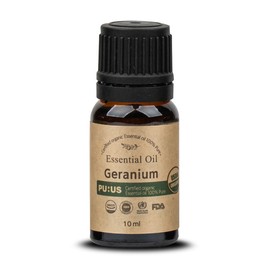 Pure Aroma Geranium Essential Oil 10ml USD Certified Organic / 퓨어스 아로마 제라늄 에센셜오일 10ml USD 유기농 인증