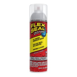 Flex Seal, 14 oz, Clear, Stop Leaks Instantly, Transparent Waterproof Rubber Spray On Sealant Coating, Perfect for Gutters, Wood, RV, Campers, Roof Repair, Skylights, Windows, and More