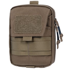 OneTigris EDC Pouch, Military Pouch, Tactical Pouch, Molle Pouch, Bag, Large Capacity, Small Items, Storage, Work, Fishing, Climbing, Airsoft Games, Emergency Outdoors, Brown