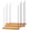 JDEA Acrylic Sign Holder with Wood Base 8.5x11 Inch Vertical