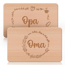 Set of 2 Breakfast Plates for Grandma and Grandpa, Engraved Lunch Plates with Wreath Design, Gift for Mother's Day and Father's Day, Ideal for Birthday or Christmas