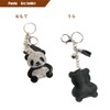 Rigral Key Chain, Panda, Bag Charm, Key Ring, Glitter, gray