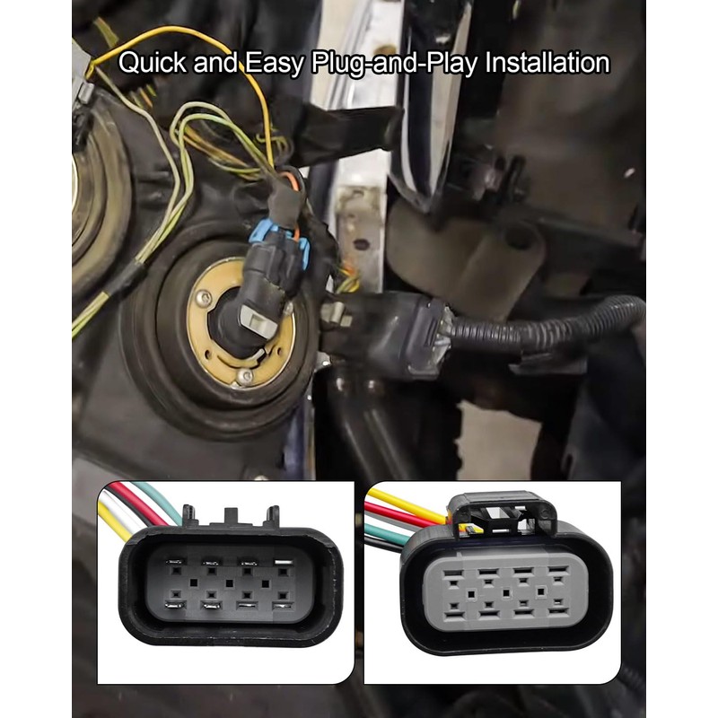 QAGGUM Headlight Connector Harness Compatible with Chevy GMC Sierra Silverado