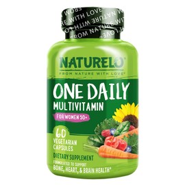 Naturelo Vegan Multivitamin for Women 60 Count Whole Food Nutrition Organic Fruits