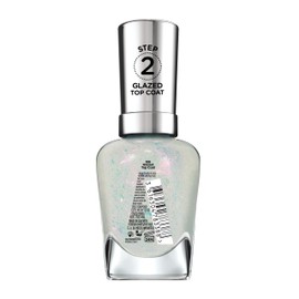 Sally Hansen Miracle Gel, Glazed Top Coat, Long Lasting, Gel-Like Formula, No UV Lamp Needed, Sheer, Shiny Clear Nail Polish