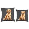 Golden Retriever Dog Throw Pillow