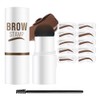 Eyebrow Stamp Stencil Set,Medium Brown Eyebrow Stencils Shaping Kit, Long-Lasting