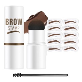 Eyebrow Stamp Stencil Set,Medium Brown Eyebrow Stencils Shaping Kit, Long-Lasting Eyebrow Shaper for Women Girl, Cruelty-Free plantillas para la cejas