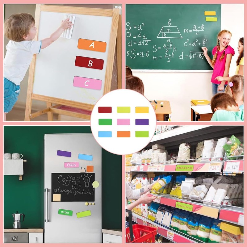 FUGSHIYI Magnetic Sheet, Whiteboard, Magnets, 3.1 x 1.2 inches (8