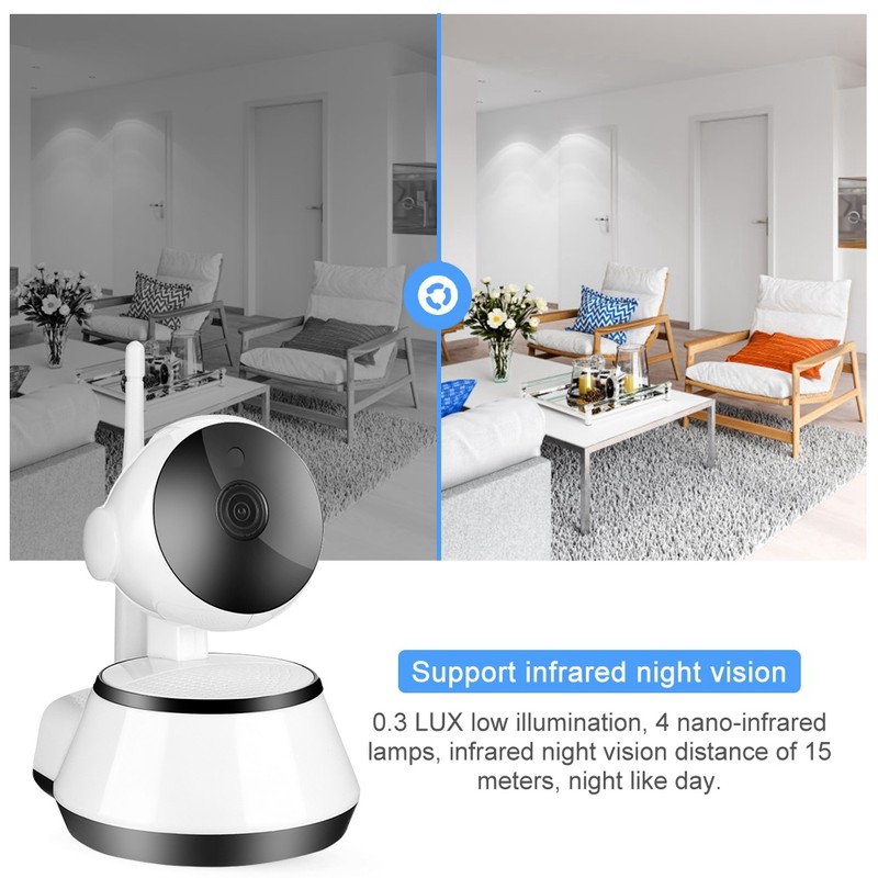 720P WiFi Smart IP Surveillance Camera Wireless IR Night Vision