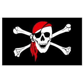 Generic Pirate Flag Sticker Decal 3x5 Inches Sticker Decal Flag Car Stickers Flags Bumper Stickers Window Stickers Premium Vinyl UV Protected F686