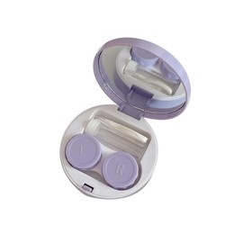 Feilguee 2Pcs Contact Lens Case Travel Contact Lens Box with Mirror Tweezers Remover Tool Solution Bottle for Outdoor Office Daily Use