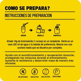 Aminoácidos Deportivos Mr. Yellow Sabor Mango 1kg Libre de Gluten y Lactosa                                                                           