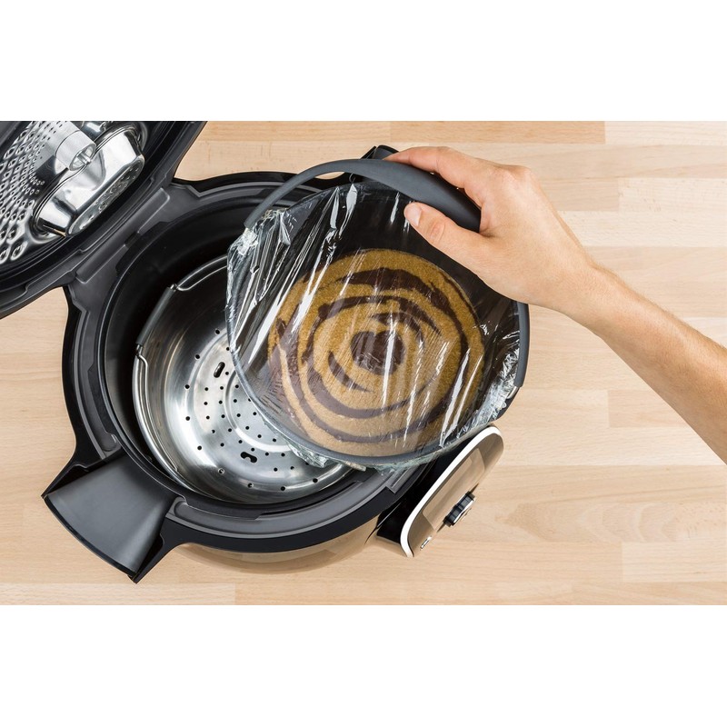 Moulinex XA609001 Kuchenform, 18 cm, für Cookeo, Antihaftbeschichtung, Silikongriff