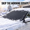 Universal Magnetic Windshield Snow Cover, 83 x 49 Inch Anti-Frost