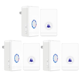 Wireless Door Open Chime,NineLeaf Wireless Door B ell for Home,Door Bell Wireless Set,1300ft Long Range,Easy installation, IP66 Waterproof,LED Indicators,for Front Door, Back Door, Garage, Office,3PK