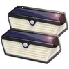 2 Pack Solar Motion Sensor Security Wall Lights Outdoor, 1000LM