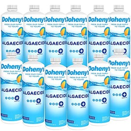 Doheny’s Algaecide | 100% Professional-Grade | Effective Against Most Types of Algae | Works with Chlorine & Bromine Based Pools | Non-Foaming & Non-Staining Formula | Set of 12