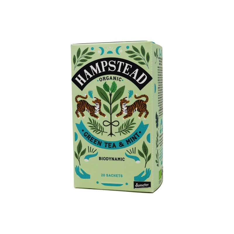 Hampstead Organic Mint Green 20 Teabags (Pack of 4 Total