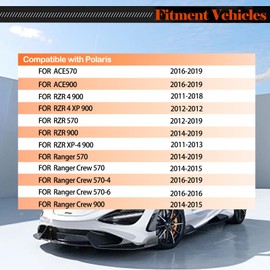 STZJAYE Fuel Injectors 0280158258 Set of 2 Compatible with Polaris Series for ACE570 2016-2019,for RZR 4 900 2011-2018,for Ranger 570 2014-2019,for Ranger XP 570 2016 Replace 2521068