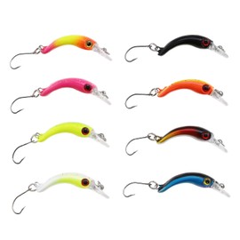 VGOL 8pcs 3D Minnow Single Hook Fishing Lures Size 4 CM Weight 1.5g Swimbait Fishing Tackle Lure Kit for Bass Trout Walleye Redfish