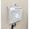 SiL Interiors Shabby Chic White Ornate Floral Wall Decoration With