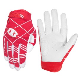 Seibertron B-A-R PRO 2.0 Signature Baseball/Softball Batting Gloves Super Grip Finger Fit for Adult Red S