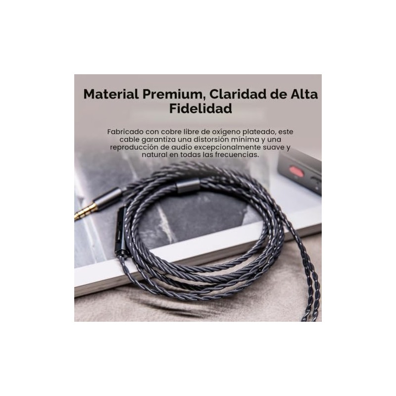 Linsoul Tripowin Grace - Cable desmontable chapado en plata de