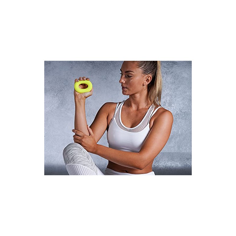 PTP Unisex - Adult Strength Grip Hand Exerciser, Black/Green, One