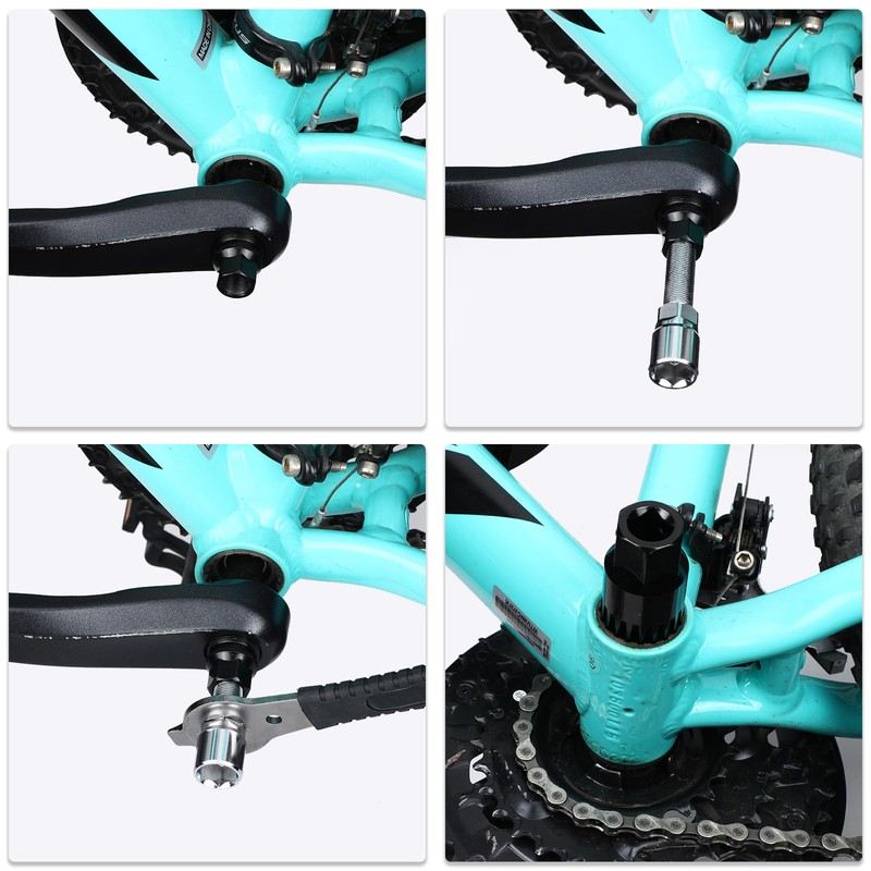 Oumers Bicycle Crank Puller Tool Set, Bicycle Crank Puller Puller