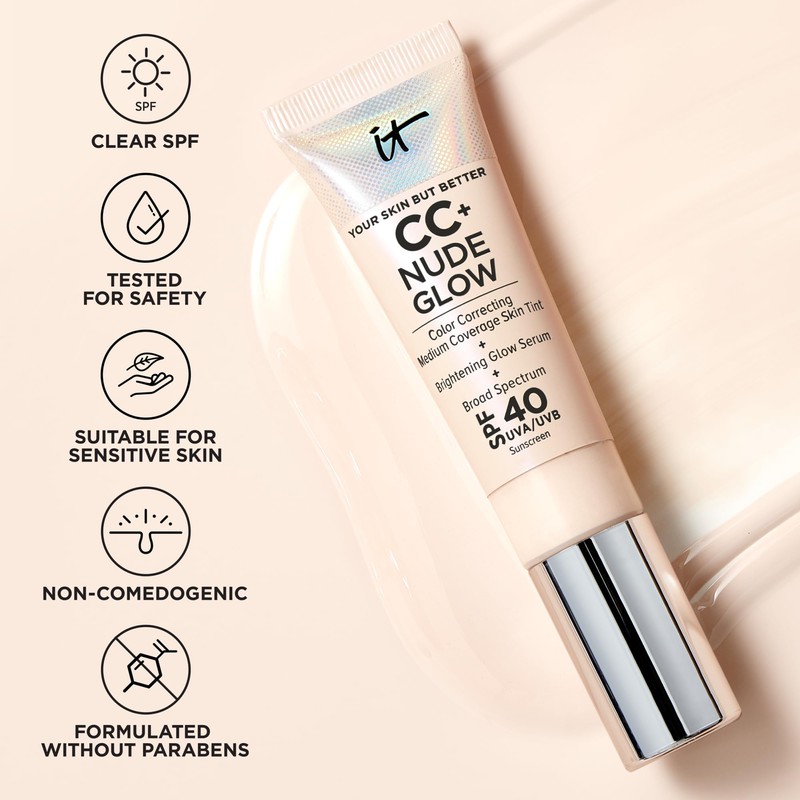 IT Cosmetics CC+ Nude Glow (Fair Ivory) - Lightweight Foundation
