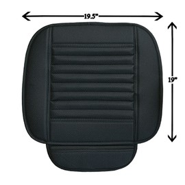 New Breathable PU Leather Seat Cushion Cover Pad for Cars SUV Trucks Auto Office Chair (5 PC Set, Black)