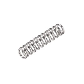 TA-VIGOR 10Pcs Extended Compressed Spring, 6mm OD,1mm Wire Size,25mm Length Durable Stainless Steel Small Dual Hook Tension Spring for Furniture Screen Doors Repair Projects